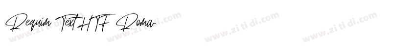 Requim Text HTF Roma字体转换
